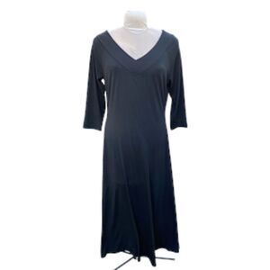 Newport News V-Neck Maxi Dress Black Sz. XL Vtg. Y2K 1990’s